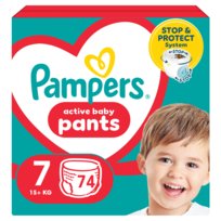 Pampers Active Baby Pants Pieluchomajtki, rozmiar 7, 74 szt. (15kg+)