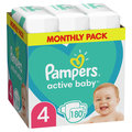Pampers, Active Baby, Pieluszki jednorazowe, rozmiar 4, 9-14 kg, 180 szt. - Pampers