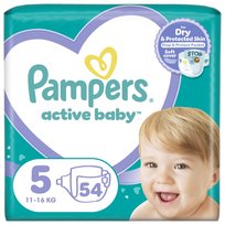 Pampers Active Baby Pieluszki, rozmiar 5, 54 szt. (11-16 kg)