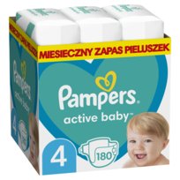 Pampers Active Baby, rozmiar 4, 9-14kg, 180szt.