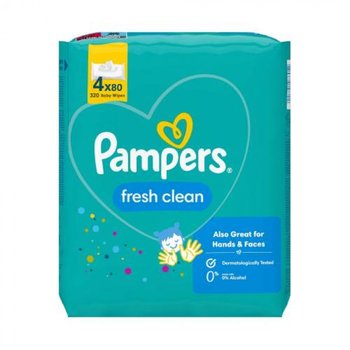 Pampers Fresh Clean Chusteczki nawilżane, 4x80szt. - Pampers
