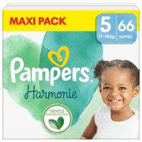 Pampers, Harmonie Baby Pieluszki jednorazowe, rozmiar 5, 11-16 kg, 66 szt.