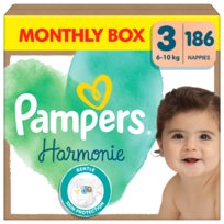 Pampers Harmonie Pieluszki, rozmiar 3, 186 szt. (6-10 kg)