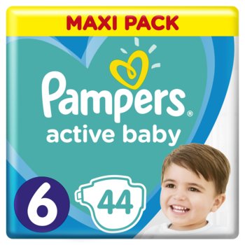 Pampers, New Baby, Pieluchy jednorazowe, rozmiar 6, Extra Large, 13-18 kg, 44 szt. - Pampers