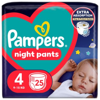 Pampers Night Pants Pieluchomajtki, rozmiar 4, 25 szt. (9-15 kg) - Pampers