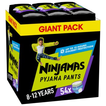 Pampers Ninjamas Chłopiec Pieluchomajtki, 54 pary pieluchomajtek 8 lat - Ninjamas