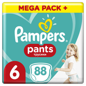 Pampers, Pants, Mega Box, Pieluchomajtki, rozmiar 6, Extra Large, 15+ kg, Zapas na miesiąc, 88 szt. - Pampers