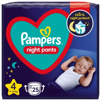 Pampers, Pieluchomajtki Night Pants Vp 4-Maxi, 25 sztuk - Pampers