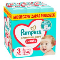 Pampers Premium Care Pants Pieluchomajtki, rozmiar 3, 144 szt. (6-11 kg)