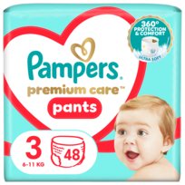 Pampers Premium Care Pants Pieluchomajtki, rozmiar 3, 48 szt. (6-11 kg)