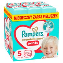 Pampers Premium Care Pants Pieluchomajtki, rozmiar 5, 102 szt. (11-17 kg) Pampers
