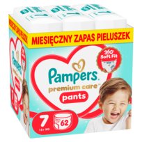 Pampers Premium Care Pieluchomajtki Rozmiar 7, 62 szt., 15kg+