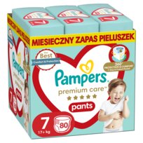 Pampers Premium Care Pieluchomajtki, rozmiar 7, 80 sztuk, 17kg+