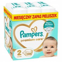 Pampers Premium Care Pieluchy dla dzieci rozmiar 2, 4-8kg, 204 szt.