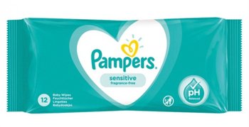 Pampers, Sensitive, Chusteczki nawilżające, 12 szt. - Pampers