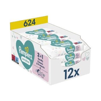 Pampers Sensitive Chusteczki nawilżane, 12x52szt.  - Pampers