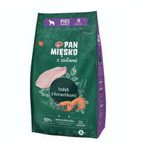 Pan Mięsko Karma dla Psa Indyk z krewetkami chrupki XL 9 kg