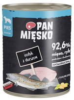 Pan Mięsko karma mokra dla psa Indyk z Dorszem 800g