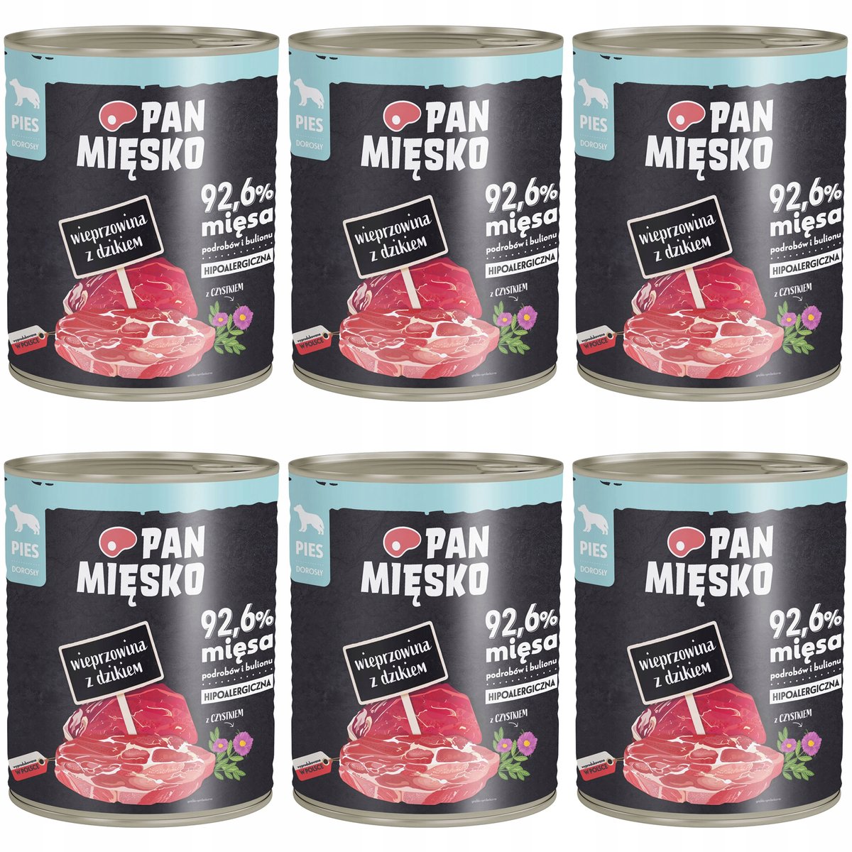 PAN MI SKO Karma Mokra Psa Wieprzowina Dzik 6x800g PAN MI SKO Sklep pan-mi-sko-karma-mokra-psa-wieprzowina-dzik-6x800g-pan-mi-sko-sklep