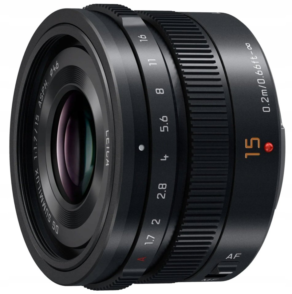 Panasonic H-X015E9-K LEICA Obiektyw stałoogniskowy szerokokątny
