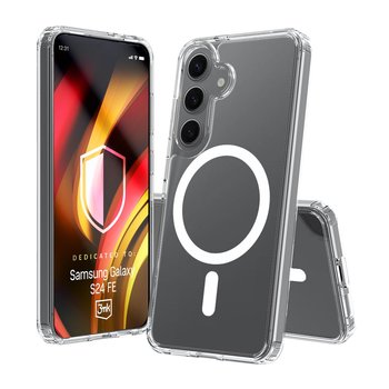 Pancerne bezbarwne etui z MagSafe cover plecki na tył do Samsung Galaxy S24 FE - 3mk Hardy LiqForce Mag Case - 3MK