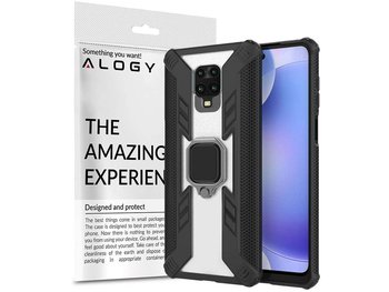 Pancerne etui Alogy Ring Carbon Holder do Xiaomi Redmi Note 9S/ Pro/ Max - Alogy