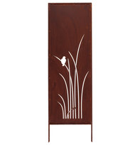 Panel Dekoracyjny Corten 160 x 50 cm ze Wzorem Trawa z Ptaszkiem