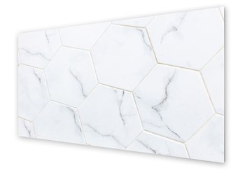 Panel kuchenny HOMEPRINT Białe sześciokątne płytki 120x60 cm - HOMEPRINT