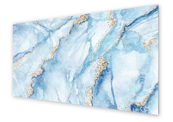 Panel kuchenny HOMEPRINT Biało niebieski marmur 140x70 cm - HOMEPRINT