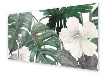 Panel kuchenny HOMEPRINT Biały egzotyczny kwiat 125x50 cm - HOMEPRINT