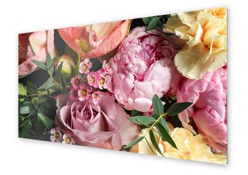 Panel kuchenny HOMEPRINT Bukiet wiosennych kwiatów 100x50 cm - HOMEPRINT
