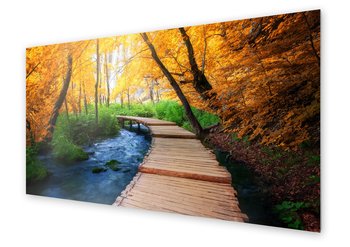 Panel kuchenny HOMEPRINT Drewniany szlak w Plitvice 140x70 cm - HOMEPRINT