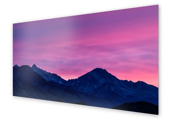 Panel kuchenny HOMEPRINT Góry na tle różowego nieba 140x70 cm - HOMEPRINT