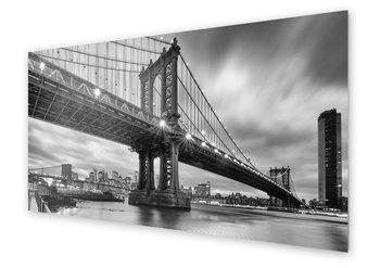 Panel kuchenny HOMEPRINT Manhattan na tle mostu nocą 125x50 cm - HOMEPRINT