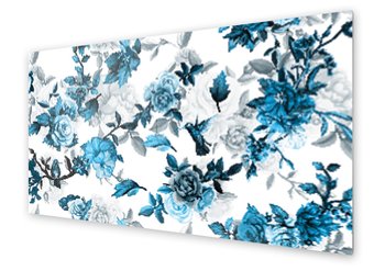 Panel kuchenny HOMEPRINT Niebiesko szare róże 100x50 cm - HOMEPRINT