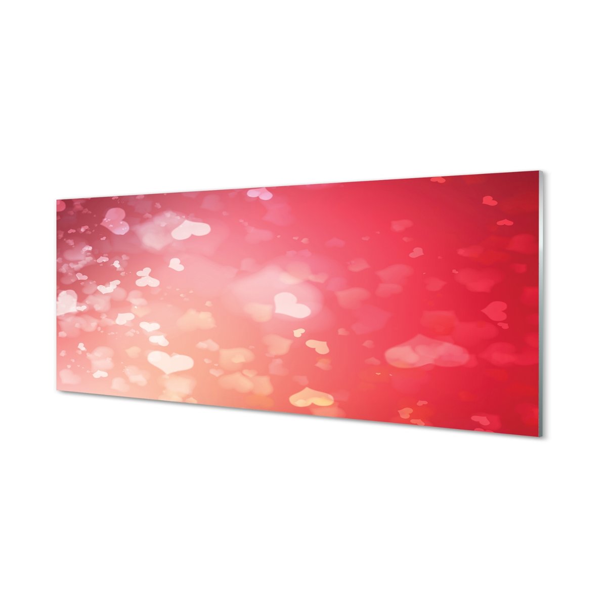 Panel kuchenny Serca czerwone tło 125x50 cm