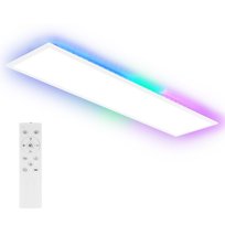 Panel LED NETTLIFE 100 x 25 cm - ściemnialna lampa sufitowa, podświetlenie RGB, 24 W, ciepła biel, neutralna biel