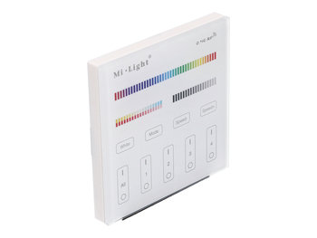 Panel MiLight 4strefy RGB+CCT  w kolorze białym, sterownik model T4 - MiBoxer