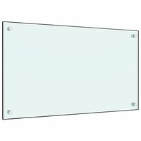 Panel ochronny do kuchni, szkło hartowane, biały, 70x40 cm vidaXL