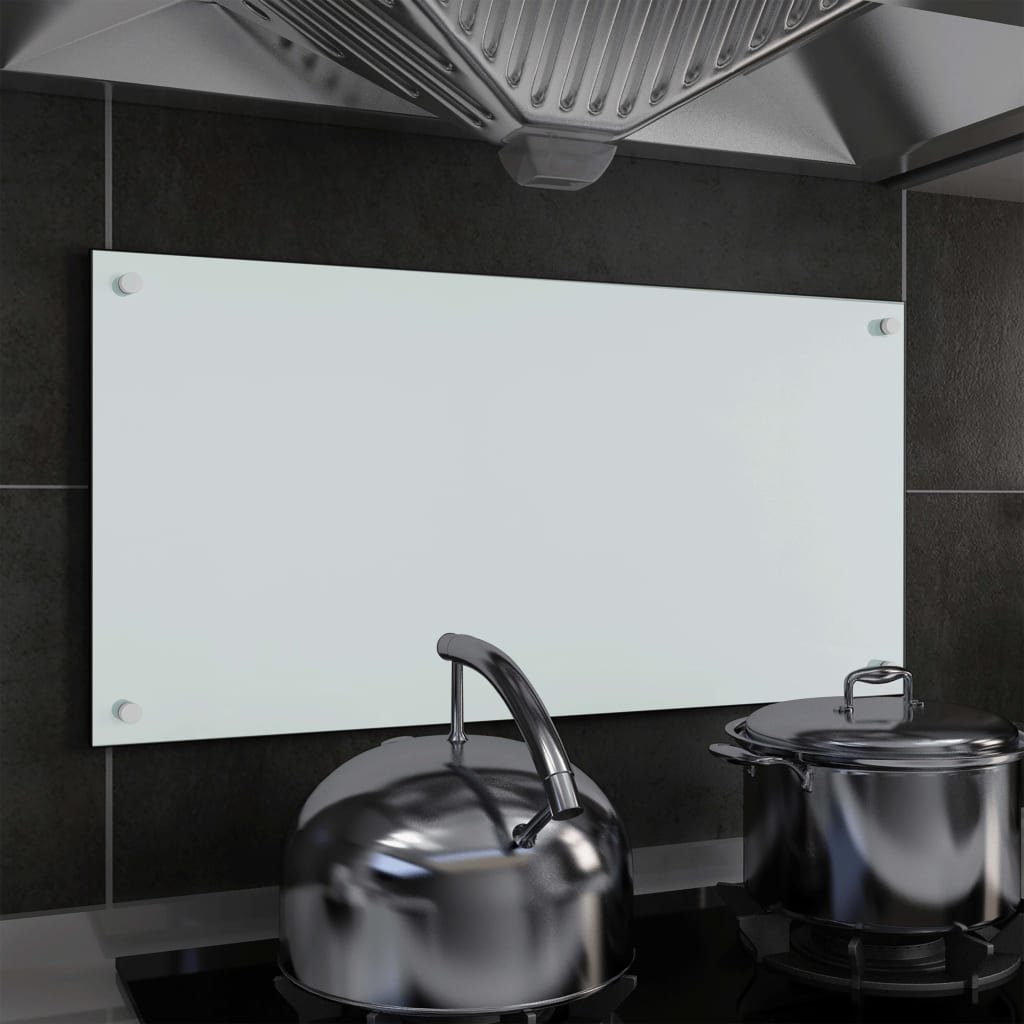 Фото - Інші меблі VidaXL Panel ochronny do kuchni, szkło hartowane, biały, 80x40 cm 
