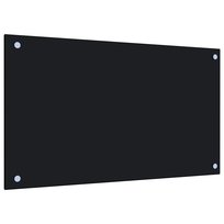 Panel ochronny do kuchni, szkło hartowane, czarny, 70x40 cm vidaXL