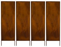 Panel Ogrodowy Dekoracyjny Metalowy Płot Krzewy Osłona Tarasu Altany Corten - zestaw 4 sztuk