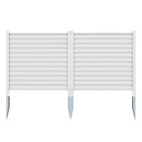 Panel Ogrodzeniowy Do Wbijania W Ziemię, 122X122 Cm, 2 Szt., Biały