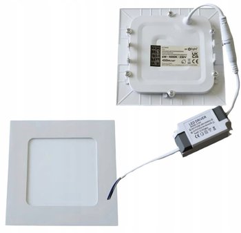 Panel Plafon LED Oprawa Lampa Podtynkowa Kwadratowa do Biura 6W 4000K - Ecolight