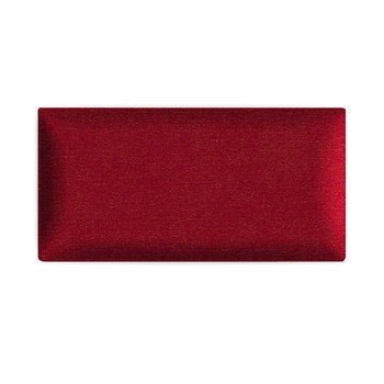 Panel ścienny 30 x 15 cm tapicerowany 3D Wezgłowie w kolorze czerwonym - Postergaleria