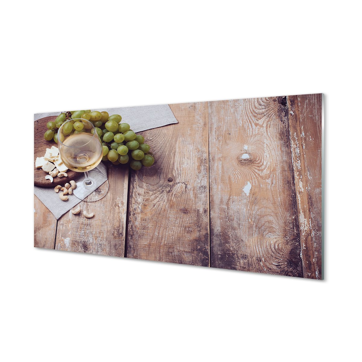 Panel ścienny Kieliszek orzechy winogrona 120x60