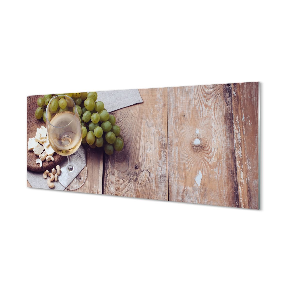 Panel ścienny Kieliszek orzechy winogrona 125x50 cm