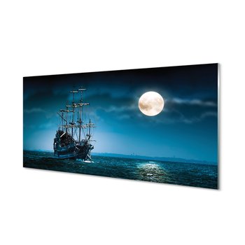 Panel ścienny Morze statek miasto księżyc 120x60 - Tulup