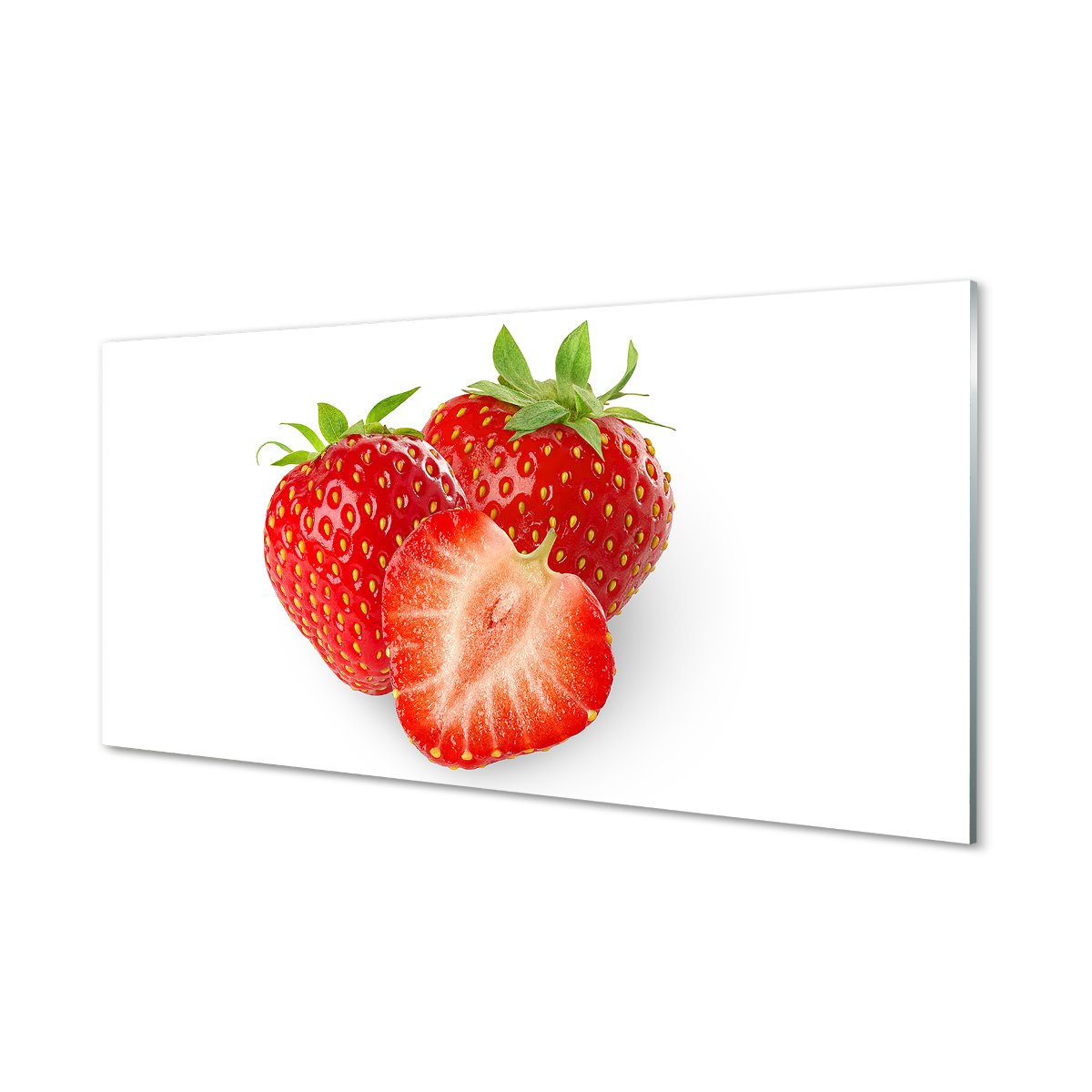 Panel ścienny Truskawki na białym tle 120x60 cm
