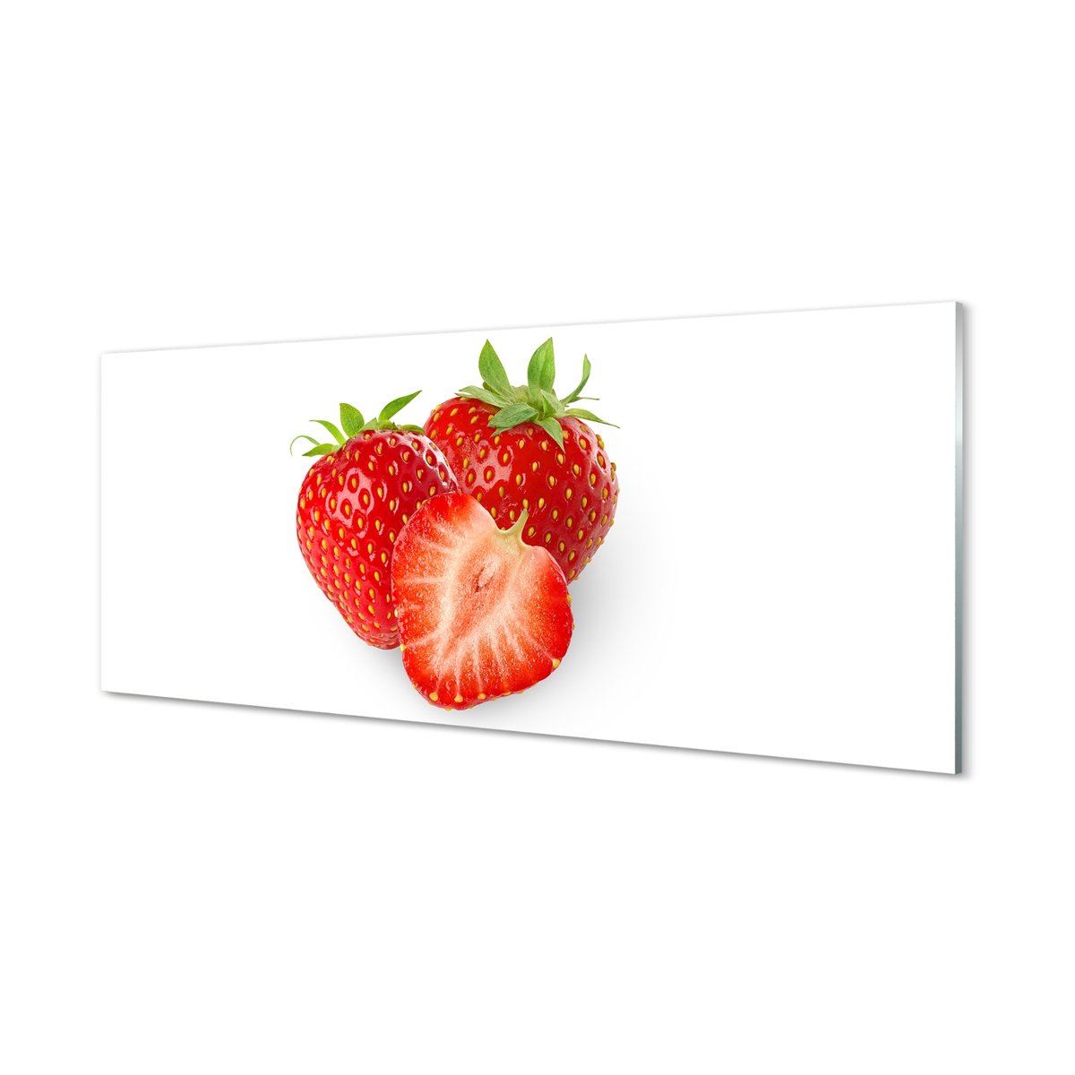 Panel ścienny Truskawki na białym tle 125x50 cm